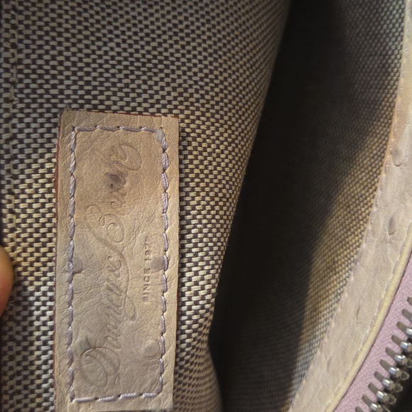 Vintage Dooney&Bourke Ostrich Embossed Crossbody $398 Retail - Picture 2 of 16